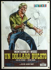 2a561 BLOOD FOR A SILVER DOLLAR Italian 1p '65 Giorgio Ferroni's Un Dollaro Bucato, art by Symeoni!