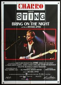 2a568 BRING ON THE NIGHT Italian 1panel '85 Sting on stage with guitar, directed by Michael Apted!