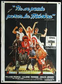 2a576 CAN'T STOP THE MUSIC Italian one-panel poster '80 great artwork of The Village People by Aler!