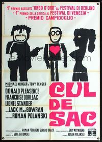 2a592 CUL-DE-SAC Italian one-panel poster '66 Roman Polanski, great completely different artwork!