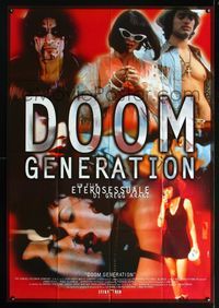 2a603 DOOM GENERATION Italian one-panel movie poster '95 Rose McGowan, sex, mayhem, whatever!