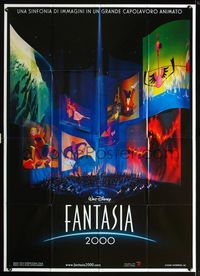 2a614 FANTASIA 2000 Italian one-panel movie poster '99 Walt Disney cartoon set to classical music!