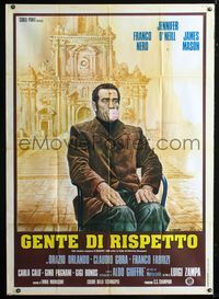 2a624 FLOWER IN HIS MOUTH Italian 1panel '75 Luigi Zampa's Gente di rispetto, Franco Nero by Casaro!