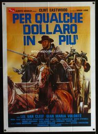 2a625 FOR A FEW DOLLARS MORE Italian one-panel R80s art of Clint Eastwood by Ciriello, Sergio Leone