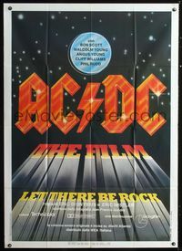 2a688 LET THERE BE ROCK Italian one-panel poster '82 AC/DC, Angus Young, Bon Scott, heavy metal!