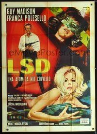 2a692 LSD FLESH OF DEVIL Italian 1p '67 LSD - La droga del secolo, drugs, sexy artwork by Morini!