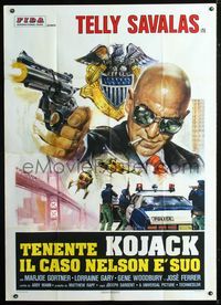 2a701 MARCUS-NELSON MURDERS Italian one-panel '78 best art of Telly Savalas as Kojack pointing gun!