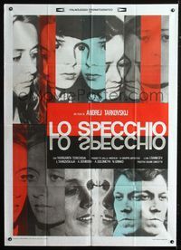 2a704 MIRROR Italian one-panel movie poster '79 Andrei Tarkovsky's Zerkalo, cool image of cast!