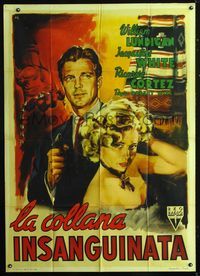 2a709 MYSTERY IN MEXICO Italian 1panel '48 Robert Wise, art of William Lundigan & sexy girl by Nano!