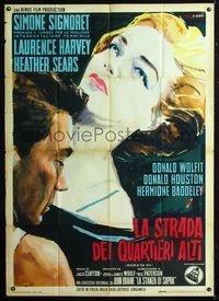 2a730 ROOM AT THE TOP Italian 1p '59 sexy c/u art of Laurence Harvey & Simone Signoret by E. Brini!