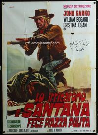 2a735 SARTANA KILLS THEM ALL Italian 1p '71 Gianni Garko, cool spaghetti western art by P. Franco!