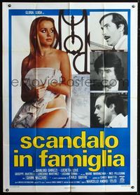 2a736 SCANDALO IN FAMIGLIA Italian one-panel '76 Marcello Andrei, sexy barely-dressed Gloria Guida!