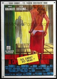 2a746 SLASHER Italian one-panel '74 art by Enzo Nistri of voyeur watching sexy girl undressing!