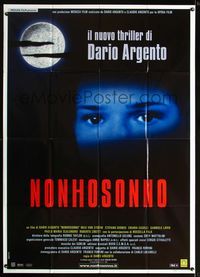 2a749 SLEEPLESS Italian one-panel poster 2001 Dario Argento's Non ho sonno, cool design by Sestito!
