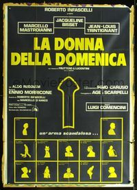 2a759 SUNDAY WOMAN Italian one-panel movie poster '76 Luigi Comencini's La donna domenica!