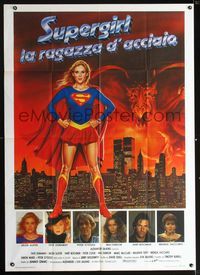 2a760 SUPERGIRL Italian one-panel movie poster '84 artwork of sexy super Helen Slater by B. Napoli!