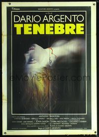 2a765 TENEBRE Italian one-panel movie poster '82 Dario Argento giallo, gruesome horror art!