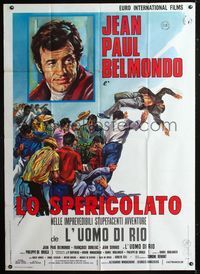 2a767 THAT MAN FROM RIO Italian 1p R70s L'homme de Rio, art of suave secret agent Jean-Paul Belmondo