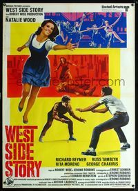2a787 WEST SIDE STORY Italian one-panel R68 classic musical, wonderful art of Natalie Wood by Nano!