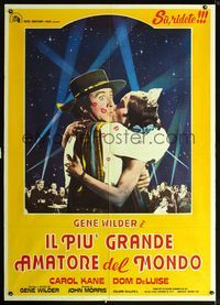 2a796 WORLD'S GREATEST LOVER Italian one-panel '77 most romantic Gene Wilder covered in kisses!