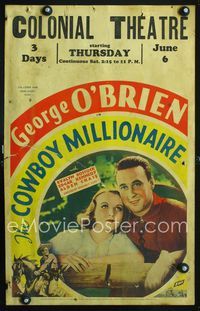 2a064 COWBOY MILLIONAIRE WC '35 dude ranch owner George O'Brien loves English Evalyn Bostock!