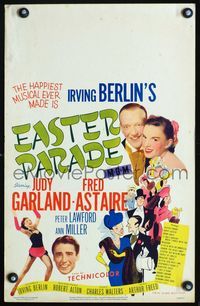 2a082 EASTER PARADE WC '48 Judy Garland & Fred Astaire, art by Al Hirschfeld, Irving Berlin musical