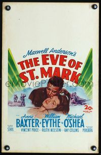 2a085 EVE OF ST. MARK window card '44 Anne Baxter & William Eythe are separated by World War II!