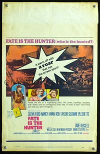 2a087 FATE IS THE HUNTER window card '64 Glenn Ford, Nancy Kwan, Rod Taylor, Suzanne Pleshette