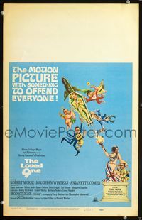 2a139 LOVED ONE WC '65 Jonathan Winters in the motion picture with something to offend everyone!