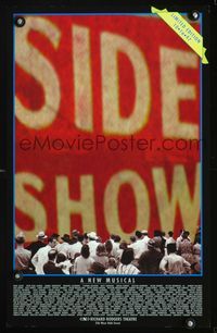 2a185 SIDE SHOW stage play WC '97 Barry Finkel, Andy Gale, Robert Longbottom Broadway musical!