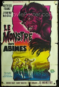 2b059 MONSTER ON THE CAMPUS French 31x47 poster '58 Jack Arnold, cool horror art by C. Belinsky!