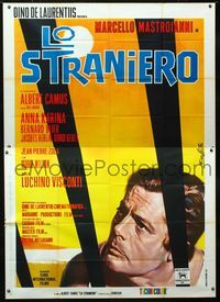 2b180 STRANGER Italian 2p '68 Luchino Visconti's Lo Straniero, art of Mastroianni by Enzo Nistri!