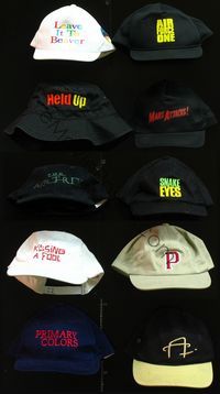 2b030 PROMO HAT LOT 10 promo items 1990s includes Matrix, Mars Attacks, A.I., Snake Eyes & more!
