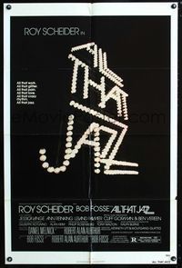 2c052 ALL THAT JAZZ one-sheet movie poster '79 Roy Scheider, Jessica Lange, Bob Fosse musical!