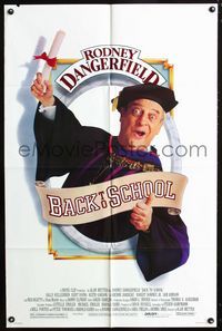 2c090 BACK TO SCHOOL one-sheet movie poster '86 Rodney Dangerfield goes to college with his son!