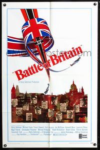 2c104 BATTLE OF BRITAIN style B one-sheet poster '69 all-star cast in classic World War II battle!