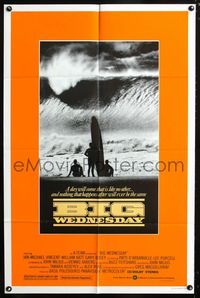 2c127 BIG WEDNESDAY 1sheet '78 John Milius classic surfing movie, great image of surfers on beach!