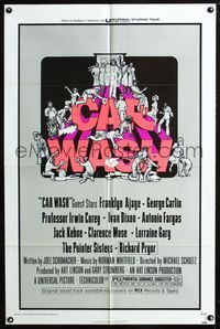 2c195 CAR WASH one-sheet movie poster '76 George Carlin, Richard Pryor, Drew Struzan art!