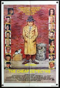 2c209 CHEAP DETECTIVE style B one-sheet poster '78 artwork of private eye Peter Falk, Ann-Margret