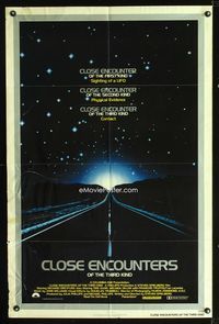 2c228 CLOSE ENCOUNTERS OF THE THIRD KIND one-sheet movie poster '77 Steven Spielberg sci-fi classic!