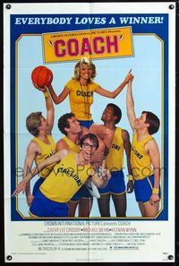 2c232 COACH one-sheet poster '78 sexy Cathy Lee Crosby is a female coach of a male basketball team!