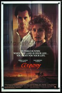 2c250 COUNTRY one-sheet movie poster '84 farmers Jessica Lange & Sam Shepard fight for their lives!