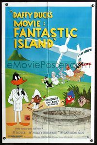 2c273 DAFFY DUCK'S MOVIE: FANTASTIC ISLAND 1sh '83 Daffy Duck, Bugs Bunny, Sylvester, Yosemite Sam