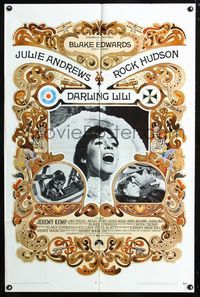 2c274 DARLING LILI one-sheet '70 Julie Andrews, Rock Hudson, Blake Edwards, William Peter Blatty