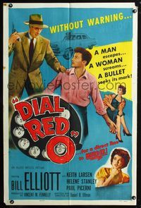 2c296 DIAL RED O one-sheet movie poster '55 a man escapes, a woman screams, a direct line to MURDER!