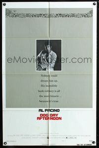 2c305 DOG DAY AFTERNOON style B one-sheet movie poster '75 Al Pacino, Sidney Lumet crime classic!