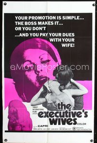 2c336 EXECUTIVE'S WIVES one-sheet c70s your promotion is simple, you pay your dues with your wife!
