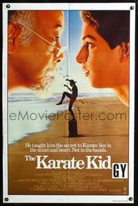 2c458 KARATE KID int'l one-sheet poster '84 Pat Morita, Ralph Macchio, teen martial arts classic!