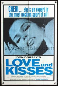 2c472 LOVE & KISSES 1sheet '70 Kathy Knight as Cheri, she's an expert in the exciting sport of sex!