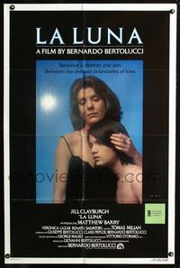 2c477 LUNA int'l one-sheet '79 Jill Clayburgh loves her son the wrong way, Bernardo Bertolucci